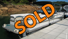 2000 Fisher Freedom 240DLX Pontoon with 90HP Mercury Four Stroke Outboard Motor For Sale on Norris Lake Tennessee