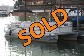 2010 PartiKraft 25 Pontoon Boat with 115HP Yamaha Outboard Motor For Sale on Norris Lake Tennessee