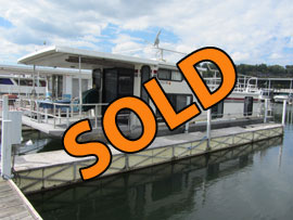 1987 Carolina Kentucky 12 x 44WB Aluminum Hull Houseboat For Sale on Lake Cumberland KY