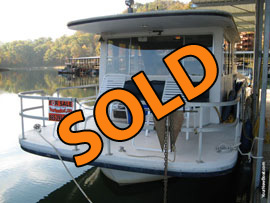 1987 Gibson 12 x 36 Fiberglass Hull Houseboat For Sale on Norris Lake Tennessee