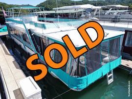 1992 Sumerset 16 x 64 Widebody Aluminum Hull Houseboat For Sale on Norris Lake Tennessee at Waterside Marina