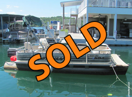 1998 Sylvan Mighty Mite 18 Fisherman Pontoon Boat Motor and Trailer For Sale on Norris Lake at Sequoyah Marina