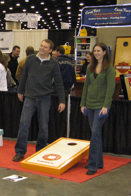 Cornhole Tournament at the Houseboat Expo