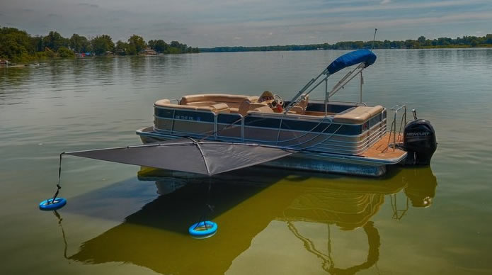 Moor Shade Over the Water Bimini Top for More Shade