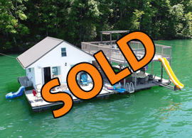 2-Story Floating Home and Dock For Sale at Sequoyah Marina on Norris Lake Tennessee