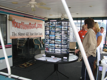 YourNewBoat.com's display at the 2009 On Water Houseboat Expo